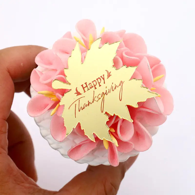 Acrylic Happy Thanksgiving Cake Decoration Toppers