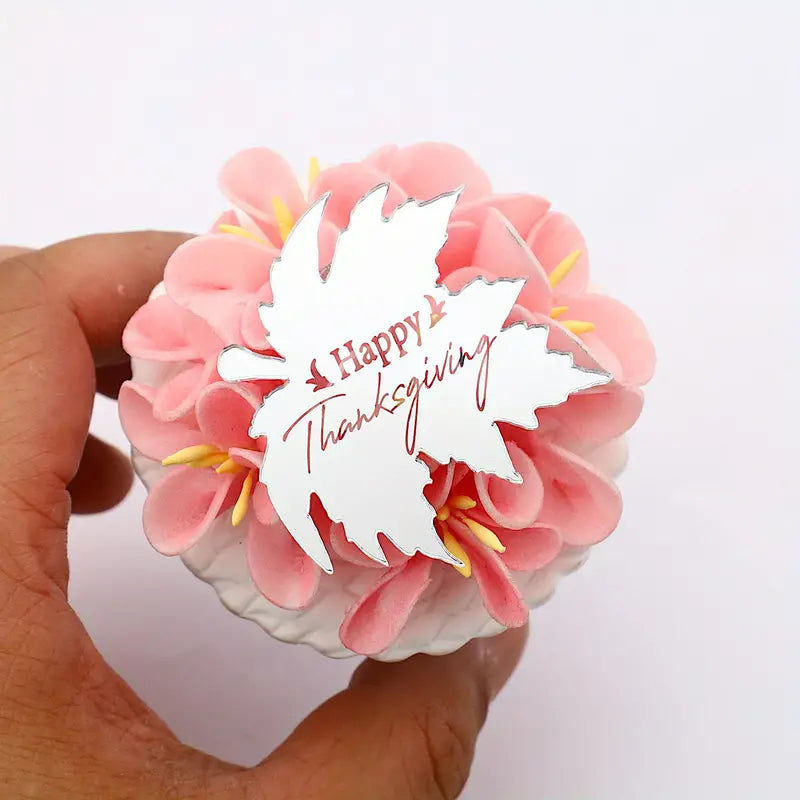 Acrylic Happy Thanksgiving Cake Decoration Toppers